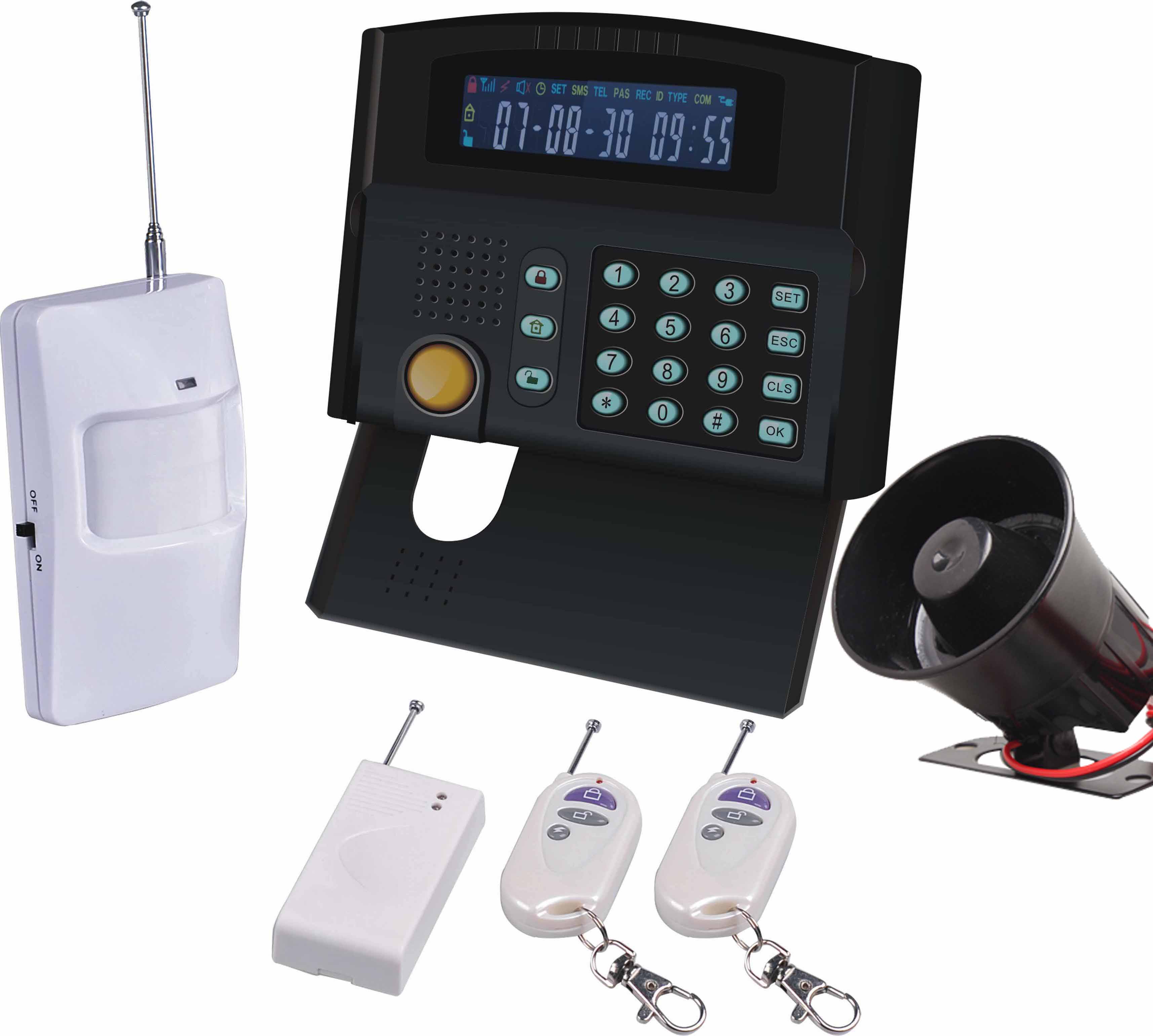 Alarme sans fil AGW92 dtecteur de prsence contacteur de porte 24 zones avec alerte par rseau GSM et afficheur LCD