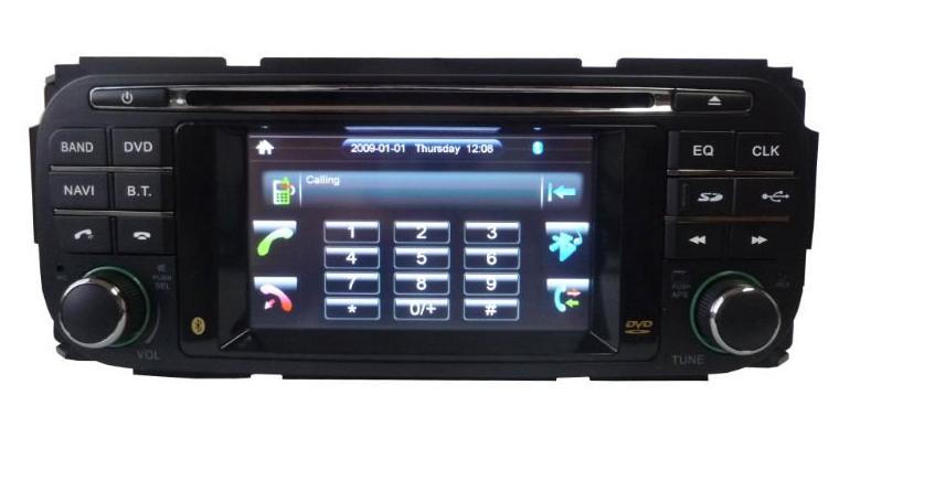 Autoradio AGW92 GPS DVD CD Bluetooth USB SD pour CHRYSLER Grand Voyager PT Cruiser Sebring Stratus & DODGE Durango Ram & JEEP Grand Cherokee Wrangler (processeur 1GHZ)