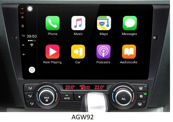 Autoradio AGW92 GPS WIFI Bluetooth USB SD 9 pouces pour BMW Srie 3 E90 E91 E92 E93 (processeur 2GHZ)