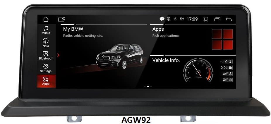 Autoradio AGW92 GPS WIFI Bluetooth USB SD 10 pouces pour BMW srie 1 E81 E82 E87 E88 (processeur 2GHZ)