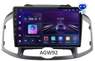 Autoradio AGW92 GPS WIFI Bluetooth USB SD 9 pouces pour CHEVROLET Captiva (processeur 2GHZ)