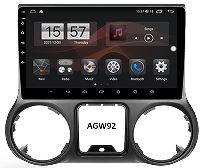 Autoradio AGW92 GPS WIFI Bluetooth USB SD 9 pouces pour JEEP Wrangler (processeur 2GHZ)