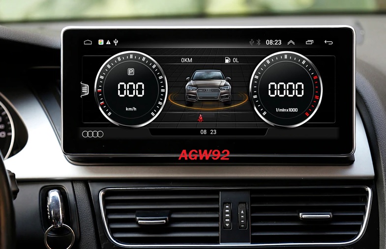 Autoradio AGW92 GPS WIFI Bluetooth USB SD 10 pouces pour AUDI A4 S4 A5 S5 (processeur 2GHZ)