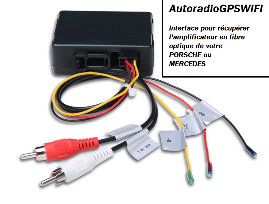 Interface fibre optique pour rcupration amplificateur pour BMW PORSCHE & MERCEDES