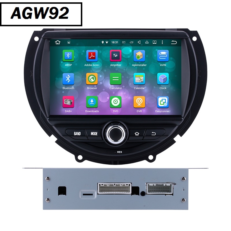 Autoradio AGW92 GPS WIFI DVD CD Bluetooth USB SD pour MINI One Cooper Countryman (processeur 2GHZ)