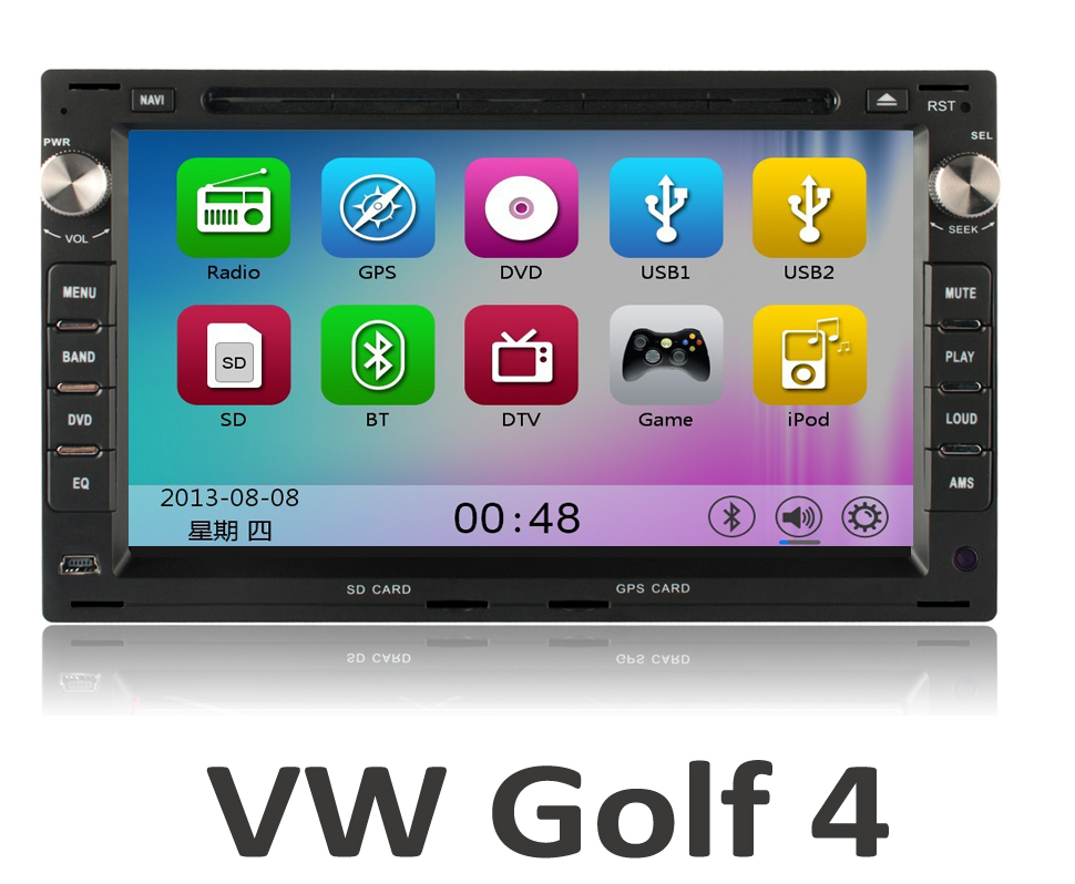 Autoradio AGW92 GPS DVD CD Bluetooth USB SD pour VOLKSWAGEN Bora Jetta Polo Golf 4 Passat B5 Multivan T4 T5 (processeur 1GHZ)