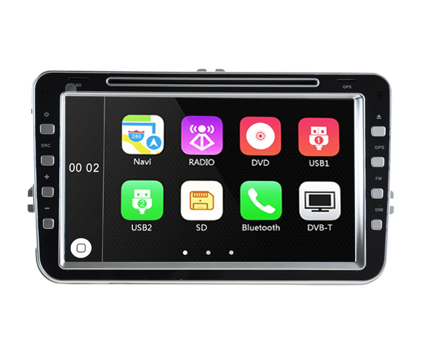 Autoradio AGW92 GPS DVD CD Bluetooth USB SD 8 pouces pour SEAT Leon Cupra Toledo Alhambra Altea Exeo (processeur 1GHZ)