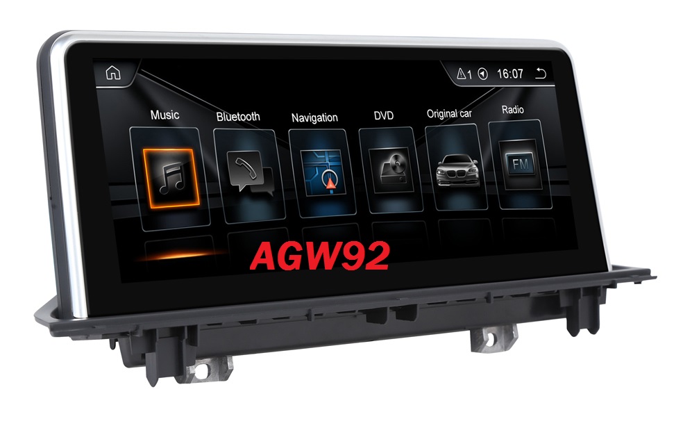 Autoradio AGW92 GPS WIFI DVD CD Bluetooth USB SD pour BMW X1 F48 (processeur 2GHZ)