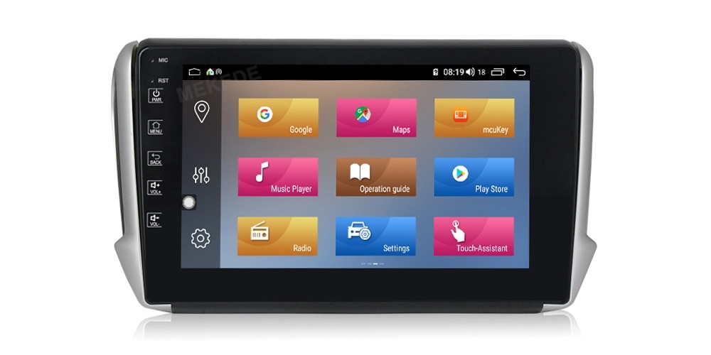Autoradio AGW GPS WIFI DVD CD Bluetooth USB SD pour PEUGEOT 307 (Android 9  2GHZ à casquette)