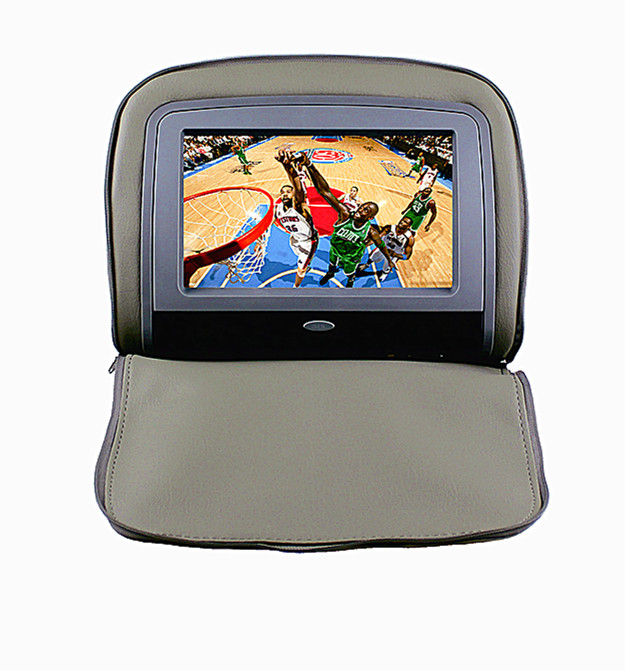 Lecteur DVD AGW92 Divx cran 9 pouces 23 cm avec appui tte GRIS et connexion HDMI