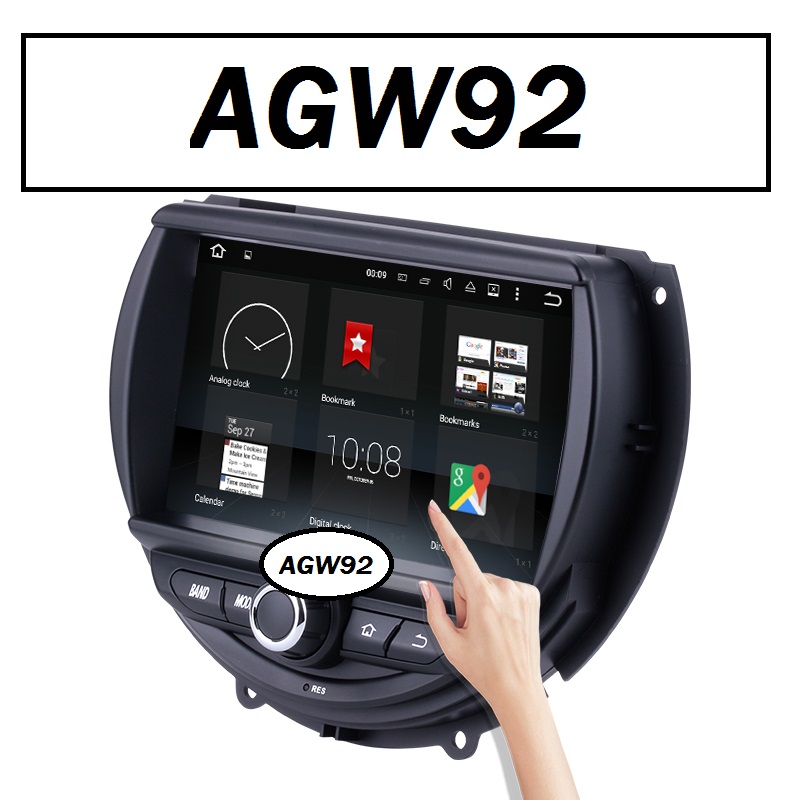 Autoradio AGW92 GPS WIFI DVD CD Bluetooth USB SD pour MINI One Cooper Countryman (processeur 2GHZ)